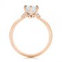 14k Rose Gold 14k Rose Gold Claw Prong Cluster Diamond Engagement Ring - Front View -  105854 - Thumbnail