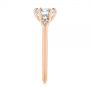 14k Rose Gold 14k Rose Gold Claw Prong Cluster Diamond Engagement Ring - Side View -  105854 - Thumbnail