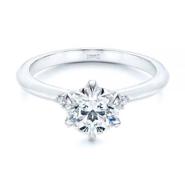 Claw Prong Cluster Diamond Engagement Ring #105854 - Seattle Bellevue ...