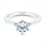 18k White Gold 18k White Gold Claw Prong Cluster Diamond Engagement Ring - Flat View -  105854 - Thumbnail