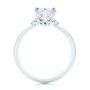  Platinum Claw Prong Cluster Diamond Engagement Ring - Front View -  105854 - Thumbnail