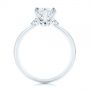  Platinum Claw Prong Cluster Diamond Engagement Ring - Front View -  105854 - Thumbnail