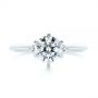  Platinum Claw Prong Cluster Diamond Engagement Ring - Top View -  105854 - Thumbnail