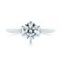 14k White Gold 14k White Gold Claw Prong Cluster Diamond Engagement Ring - Top View -  105854 - Thumbnail