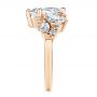 14k Rose Gold 14k Rose Gold Cluster Diamond Engagement Ring - Side View -  107584 - Thumbnail