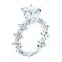  Platinum Cluster Diamond Engagement Ring - Three-Quarter View -  106270 - Thumbnail
