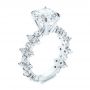 14k White Gold 14k White Gold Cluster Diamond Engagement Ring - Three-Quarter View -  106270 - Thumbnail