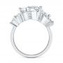 14k White Gold 14k White Gold Cluster Diamond Engagement Ring - Front View -  107584 - Thumbnail