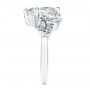 14k White Gold 14k White Gold Cluster Diamond Engagement Ring - Side View -  107584 - Thumbnail