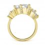 14k Yellow Gold Cluster Diamond Engagement Ring - Front View -  107584 - Thumbnail