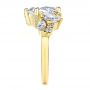 18k Yellow Gold 18k Yellow Gold Cluster Diamond Engagement Ring - Side View -  107584 - Thumbnail