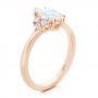 18k Rose Gold 18k Rose Gold Cluster Marquise Engagement Ring - Three-Quarter View -  107304 - Thumbnail