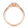 18k Rose Gold 18k Rose Gold Cluster Marquise Engagement Ring - Front View -  107304 - Thumbnail