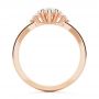 14k Rose Gold 14k Rose Gold Cluster Marquise Engagement Ring - Front View -  107304 - Thumbnail