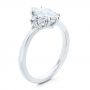 18k White Gold 18k White Gold Cluster Marquise Engagement Ring - Three-Quarter View -  107304 - Thumbnail