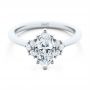 14k White Gold 14k White Gold Cluster Marquise Engagement Ring - Flat View -  107304 - Thumbnail