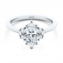 18k White Gold 18k White Gold Cluster Marquise Engagement Ring - Flat View -  107304 - Thumbnail