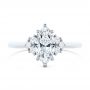 14k White Gold 14k White Gold Cluster Marquise Engagement Ring - Top View -  107304 - Thumbnail