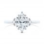 18k White Gold 18k White Gold Cluster Marquise Engagement Ring - Top View -  107304 - Thumbnail