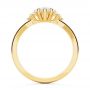 14k Yellow Gold Cluster Marquise Engagement Ring - Front View -  107304 - Thumbnail