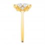 14k Yellow Gold Cluster Marquise Engagement Ring - Side View -  107304 - Thumbnail