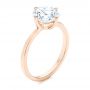 18k Rose Gold 18k Rose Gold Compass-set Diamond Engagement Ring - Three-Quarter View -  106729 - Thumbnail