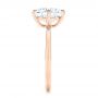 18k Rose Gold 18k Rose Gold Compass-set Diamond Engagement Ring - Side View -  106729 - Thumbnail
