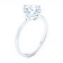 18k White Gold 18k White Gold Compass-set Diamond Engagement Ring - Three-Quarter View -  106729 - Thumbnail