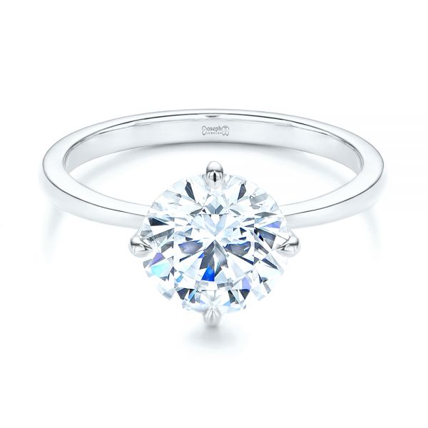 Platinum Platinum Compass-set Diamond Engagement Ring - Flat View -  106729