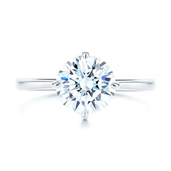  Platinum Platinum Compass-set Diamond Engagement Ring - Top View -  106729