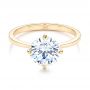 14k Yellow Gold 14k Yellow Gold Compass-set Diamond Engagement Ring - Flat View -  106729 - Thumbnail