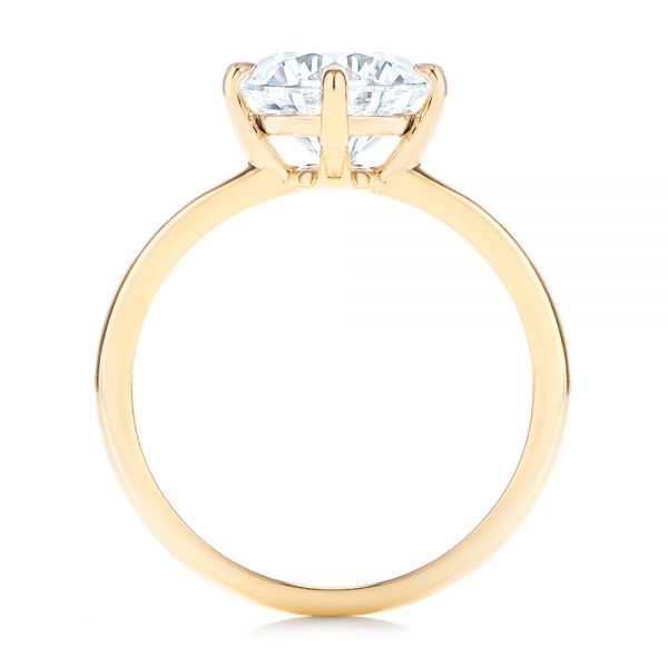 14k Yellow Gold 14k Yellow Gold Compass-set Diamond Engagement Ring - Front View -  106729