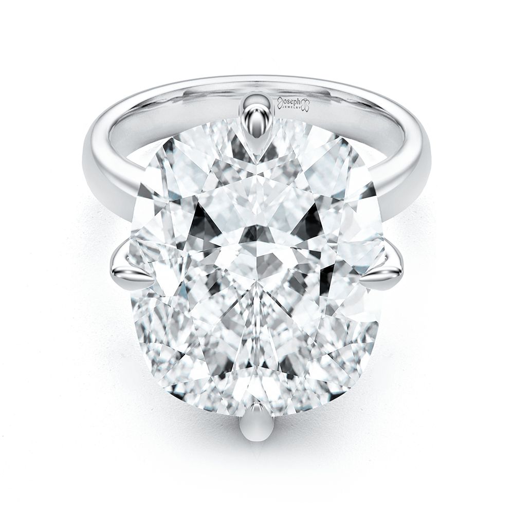 Compass Set Elongated Cushion Cut Diamond Engagement Ring - front perspective