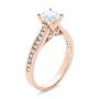 14k Rose Gold Contemporary Channel Set Diamond Engagement Ring