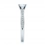 14k White Gold Contemporary Channel Set Diamond Engagement Ring - Side View -  100405 - Thumbnail