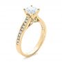 18k Yellow Gold Contemporary Channel Set Diamond Engagement Ring