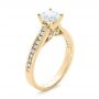 14k Yellow Gold Contemporary Channel Set Diamond Engagement Ring