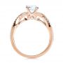 18k Rose Gold 18k Rose Gold Contemporary Criss-cross Diamond Engagement Ring - Front View -  100403 - Thumbnail
