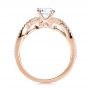 14k Rose Gold 14k Rose Gold Contemporary Criss-cross Diamond Engagement Ring - Front View -  100403 - Thumbnail