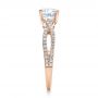 14k Rose Gold 14k Rose Gold Contemporary Criss-cross Diamond Engagement Ring - Side View -  100403 - Thumbnail