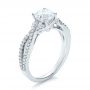  Platinum Platinum Contemporary Criss-cross Diamond Engagement Ring - Three-Quarter View -  100403 - Thumbnail