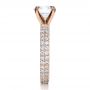 18k Rose Gold 18k Rose Gold Contemporary Diamond Engagement Ring - Side View -  168 - Thumbnail