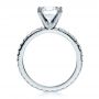 18k White Gold 18k White Gold Contemporary Diamond Engagement Ring - Front View -  168 - Thumbnail