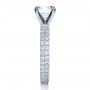 14k White Gold Contemporary Diamond Engagement Ring - Side View -  168 - Thumbnail