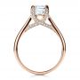 18k Rose Gold 18k Rose Gold Contemporary Engagement Ring With Bright Cut Set Diamonds - Front View -  1468 - Thumbnail