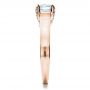 18k Rose Gold 18k Rose Gold Contemporary Engagement Ring With Bright Cut Set Diamonds - Side View -  1468 - Thumbnail