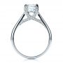 14k White Gold 14k White Gold Contemporary Engagement Ring With Bright Cut Set Diamonds - Front View -  1468 - Thumbnail