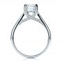 18k White Gold Contemporary Engagement Ring With Bright Cut Set Diamonds - Front View -  1468 - Thumbnail