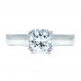 18k White Gold Contemporary Engagement Ring With Bright Cut Set Diamonds - Top View -  1468 - Thumbnail