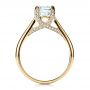 14k Yellow Gold 14k Yellow Gold Contemporary Engagement Ring With Bright Cut Set Diamonds - Front View -  1468 - Thumbnail